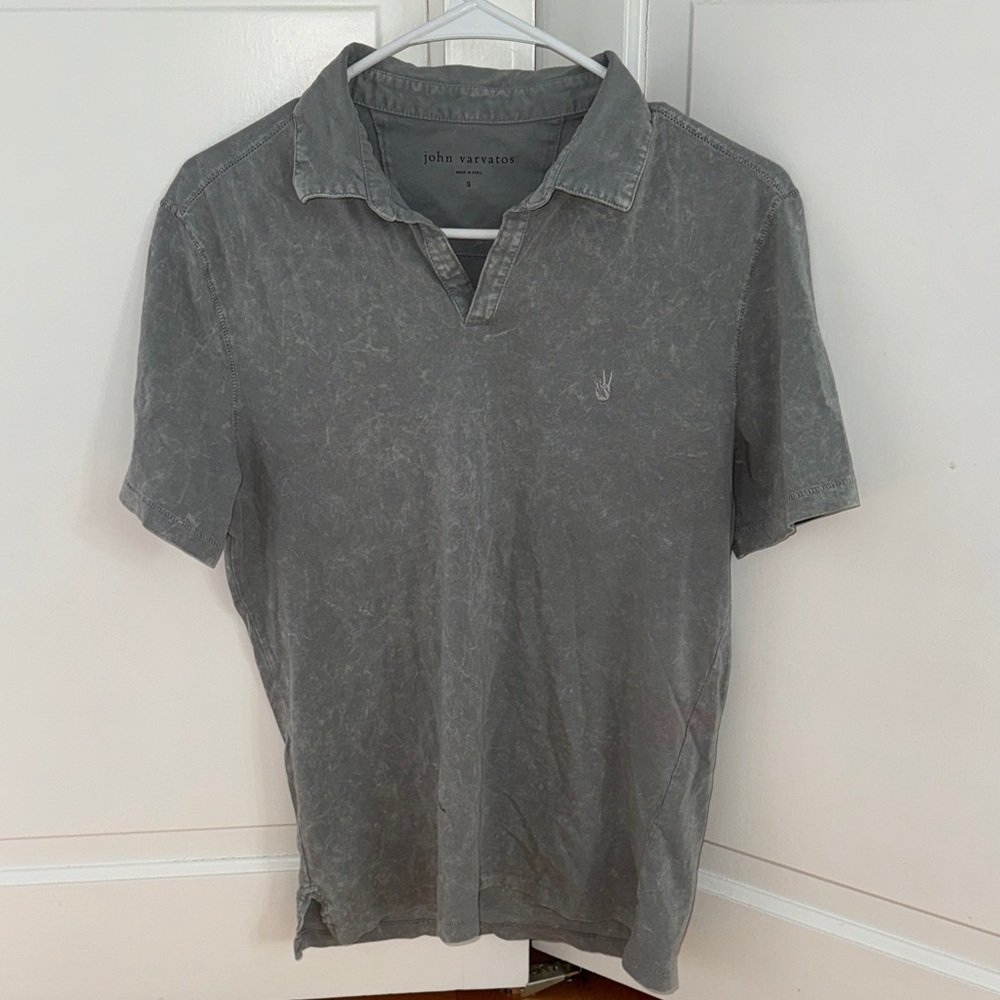John Varvatos Charcoal Polo Shirt